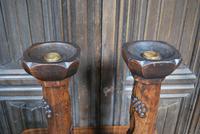 Pair of Oak Gothic Candlesticks / Lamps (5 of 6) Pair of Oak Gothic Candlesticks / Lamps (5 of 6)