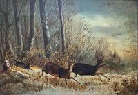 'Chasing The Deer' Beautiful 19th Century Game Hunting Moonlit Landscape Oil Painting (2 of 14) 'Chasing The Deer' Beautiful 19th Century Game Hunting Moonlit Landscape Oil Painting (2 of 14)