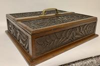 Large Antique Victorian Carved Oak Housekeepers Cutlery Box (11 of 14) Large Antique Victorian Carved Oak Housekeepers Cutlery Box (11 of 14)