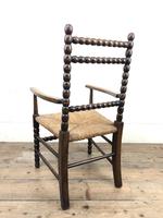 Antique Child’s Bobbin Chair with Rush Seat (2 of 10) Antique Child’s Bobbin Chair with Rush Seat (2 of 10)