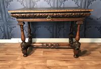 Victorian Carved Oak Library Table (8 of 25) Victorian Carved Oak Library Table (8 of 25)