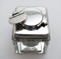 Antique Georgian 1829 Solid Sterling Silver & Glass Travelling Inkwell Ink Pot - 19th Century (10 of 10) Antique Georgian 1829 Solid Sterling Silver & Glass Travelling Inkwell Ink Pot - 19th Century (10 of 10)