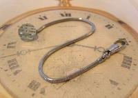 Vintage Pocket Watch Chain 1970s Silver Chrome Snake Link With Dog Clip & Button Hole Fob (4 of 7) Vintage Pocket Watch Chain 1970s Silver Chrome Snake Link With Dog Clip & Button Hole Fob (4 of 7)