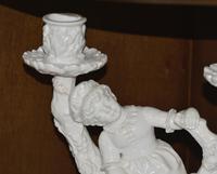1886 Royal Worcester White Porcelain Two Branch Girl Candelabra (6 of 7) 1886 Royal Worcester White Porcelain Two Branch Girl Candelabra (6 of 7)