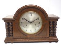Solid Oak Hat Shaped Mantel Clock 8-day by Hac Westminster Chime (2 of 10) Solid Oak Hat Shaped Mantel Clock 8-day by Hac Westminster Chime (2 of 10)