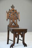 Victorian Gothic Revival Oak Hall Chair (3 of 12) Victorian Gothic Revival Oak Hall Chair (3 of 12)