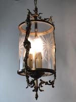 Vintage French Gilt Bronze Three Light Hall Lantern Pendant (4 of 12) Vintage French Gilt Bronze Three Light Hall Lantern Pendant (4 of 12)