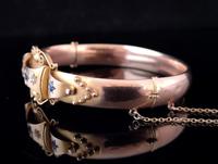 Antique Sapphire and Diamond bangle, 9ct Rose gold (9 of 11) Antique Sapphire and Diamond bangle, 9ct Rose gold (9 of 11)