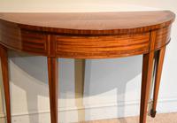 Demi Lune Console Table Sheraton Revival Sunburst Design (3 of 6) Demi Lune Console Table Sheraton Revival Sunburst Design (3 of 6)