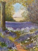 'Bluebells' Fine Original Vintage Miniature Landscape Acrylic on Board Painting (4 of 11) 'Bluebells' Fine Original Vintage Miniature Landscape Acrylic on Board Painting (4 of 11)