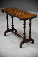 Antique Walnut Inlaid Victorian Games Table (6 of 10) Antique Walnut Inlaid Victorian Games Table (6 of 10)