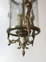 Vintage French Gilt Bronze Three Light Hall Lantern Pendant (11 of 12) Vintage French Gilt Bronze Three Light Hall Lantern Pendant (11 of 12)
