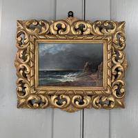 Antique oil painting seascape coastal scene of St Owens Ouens Bay Jersey (2 of 10) Antique oil painting seascape coastal scene of St Owens Ouens Bay Jersey (2 of 10)