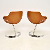 Pair of French Leather & Chrome Scimitar Chairs by Boris Tabacoff (4 of 10) Pair of French Leather & Chrome Scimitar Chairs by Boris Tabacoff (4 of 10)