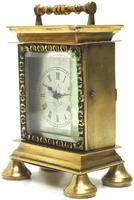 Rare Little Verge Carriage Clock Timepiece, Ormolu cased Silver Dial Mantel Clock (3 of 9) Rare Little Verge Carriage Clock Timepiece, Ormolu cased Silver Dial Mantel Clock (3 of 9)