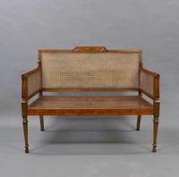 Fine 19th Century Satinwood Bergere Sofa (4 of 6) Fine 19th Century Satinwood Bergere Sofa (4 of 6)