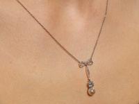 Pearl & 1.50ct Diamond, 14ct Yellow Gold Necklace - Antique c.1910 (9 of 9) Pearl & 1.50ct Diamond, 14ct Yellow Gold Necklace - Antique c.1910 (9 of 9)
