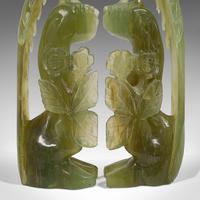 Pair of, Antique Carved Figures, Oriental, Jade, Bird of Paradise, Victorian (3 of 12) Pair of, Antique Carved Figures, Oriental, Jade, Bird of Paradise, Victorian (3 of 12)