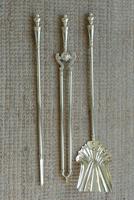 Quality Victorian Brass Fire Irons Companion Set Tongs Poker Shovel (2 of 9) Quality Victorian Brass Fire Irons Companion Set Tongs Poker Shovel (2 of 9)