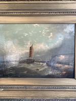 Antique Victorian marine seascape oil painting (1 of 2) (4 of 10) Antique Victorian marine seascape oil painting (1 of 2) (4 of 10)