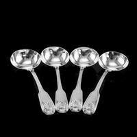 Antique Victorian Set of 4 Solid Silver Sauce Ladles / Spoons "Fiddle Thread & Shell" Pattern - Chawner & Co 1845 (4 of 15) Antique Victorian Set of 4 Solid Silver Sauce Ladles / Spoons "Fiddle Thread & Shell" Pattern - Chawner & Co 1845 (4 of 15)