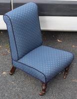 1940's Mahogany Framed Blue Spot Upholstered Nursing Chair (2 of 3) 1940's Mahogany Framed Blue Spot Upholstered Nursing Chair (2 of 3)