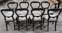 1960s Set 8 Mahogany Balloon Back Dining Chairs in Pale Upholstery (2 of 3) 1960s Set 8 Mahogany Balloon Back Dining Chairs in Pale Upholstery (2 of 3)