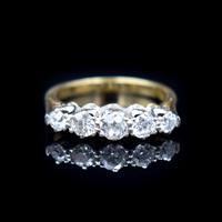 Antique Old Cut Diamond Five Stone 18ct 18K Yellow Gold and Platinum Ring (6 of 10) Antique Old Cut Diamond Five Stone 18ct 18K Yellow Gold and Platinum Ring (6 of 10)