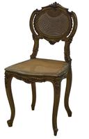 Pair of Antique Carved Giltwood & Cane Rout Chairs (5 of 8) Pair of Antique Carved Giltwood & Cane Rout Chairs (5 of 8)