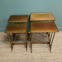 Edwardian Mellow Walnut Nest of Four Antique Tables (2 of 5) Edwardian Mellow Walnut Nest of Four Antique Tables (2 of 5)