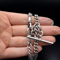 Birmingham 1922 Sterling Silver Double Albert Watch Chain Necklace (2 of 10) Birmingham 1922 Sterling Silver Double Albert Watch Chain Necklace (2 of 10)