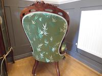 Carved Walnut Ladies Chair New Upholstery (4 of 7) Carved Walnut Ladies Chair New Upholstery (4 of 7)