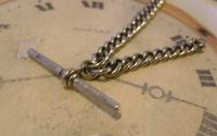 Antique Pocket Watch Chain 1890s Victorian NCR Co Silver Nickel Albert With T Bar (8 of 12) Antique Pocket Watch Chain 1890s Victorian NCR Co Silver Nickel Albert With T Bar (8 of 12)