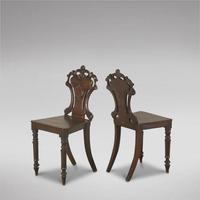 Pair of 19th Century Hall Chairs (3 of 3) Pair of 19th Century Hall Chairs (3 of 3)