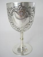 Edwardian Silver Goblet with Chased Floral & Scroll Body (2 of 5) Edwardian Silver Goblet with Chased Floral & Scroll Body (2 of 5)