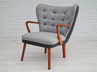 Danish lounge armchair, 60s, furniture wool, completely reupholstered (7 of 17) Danish lounge armchair, 60s, furniture wool, completely reupholstered (7 of 17)