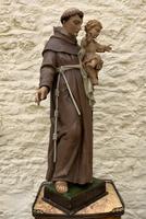 Exceptional Early 1900's Signed 39'' Carved Sculpture Statue St Anthony & Jesus (3 of 18) Exceptional Early 1900's Signed 39'' Carved Sculpture Statue St Anthony & Jesus (3 of 18)