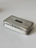 Antique Silver George IV Snuff Box - Joseph Wilmore - Birmingham 1826
