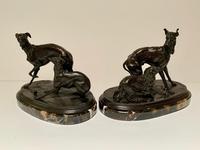Pierre Jules Mene - Bronze Pair of Whippet, Greyhound & Spaniel (2 of 6) Pierre Jules Mene - Bronze Pair of Whippet, Greyhound & Spaniel (2 of 6)