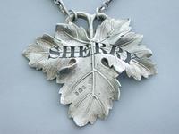 Large William IV Cast Silver Vine Leaf Wine Label 'Sherry' (3 of 10) Large William IV Cast Silver Vine Leaf Wine Label 'Sherry' (3 of 10)