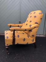 English Walnut Upholstered Armchair for recovering (6 of 8) English Walnut Upholstered Armchair for recovering (6 of 8)