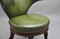 19th Century mahogany & green leather desk chair (10 of 11) 19th Century mahogany & green leather desk chair (10 of 11)