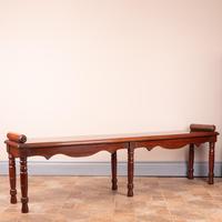 Large Late Victorian Mahogany Hall Bench Window Seat (4 of 11) Large Late Victorian Mahogany Hall Bench Window Seat (4 of 11)