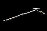 Antique Sterling Silver Albertina Albert Watch Chain Bracelet with Tassel (4 of 9) Antique Sterling Silver Albertina Albert Watch Chain Bracelet with Tassel (4 of 9)