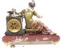 Wonderful French Figural Mantel Clock Lady Reclining 8 Day Mantle Clock with side Urns (8 of 12) Wonderful French Figural Mantel Clock Lady Reclining 8 Day Mantle Clock with side Urns (8 of 12)