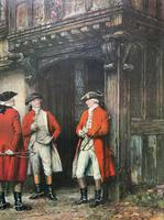 ''Before The Hunt'' Wonderful Large Vintage 18th Century Style Print on Board Picture (3 of 12) ''Before The Hunt'' Wonderful Large Vintage 18th Century Style Print on Board Picture (3 of 12)