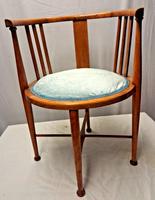 Antique Art Deco Light Petite Bedroom Chair (1 of 8)