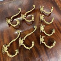 Set of 8 Brass Hat & Coat Hooks (6 of 6) Set of 8 Brass Hat & Coat Hooks (6 of 6)