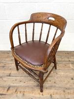 Antique Desk Chair with Leather Seat (8 of 10) Antique Desk Chair with Leather Seat (8 of 10)