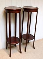 Pair of Edwardian Mahogany Jardinière Stands (5 of 10) Pair of Edwardian Mahogany Jardinière Stands (5 of 10)